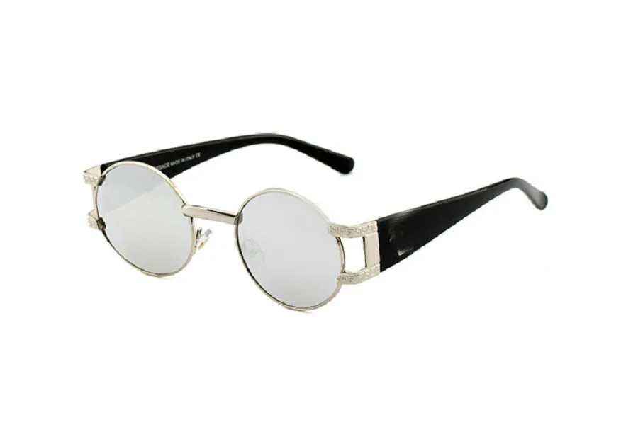 2021 runde Metall-Sonnenbrille für Männer und Frauen, Sonnenbrille zum Fahren, alter Mann, Kopfbrille, Männer, rund, Vintage, Biggie-Sonnenbrille, Lunet214A