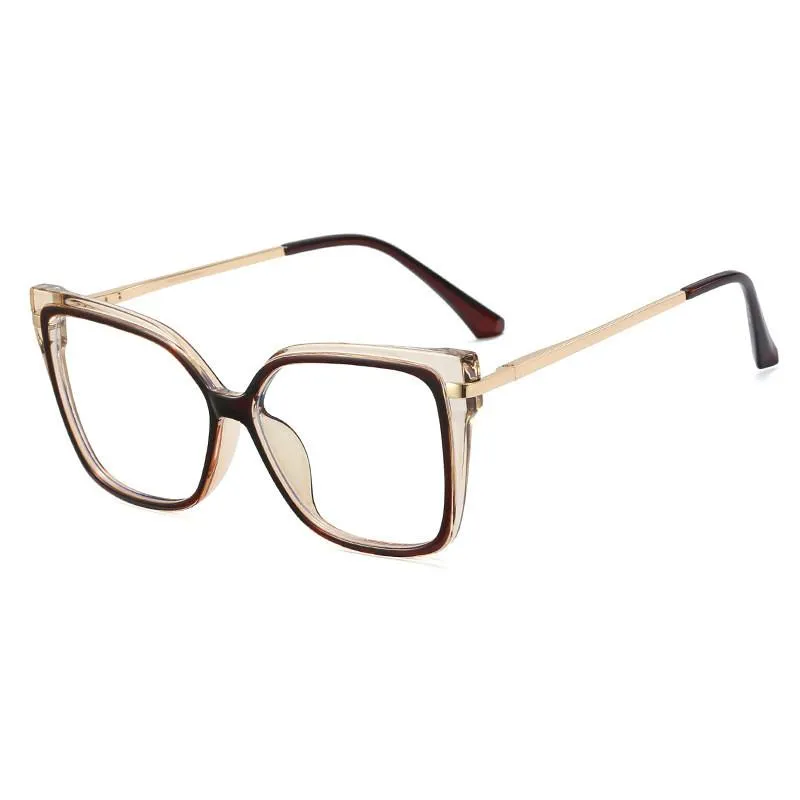 Sunglasses Women's Fashion Blue Light Glasses 2022 Cat Eye Designer Ladies Flexible Optical Eyeglasses Frame UV400264t