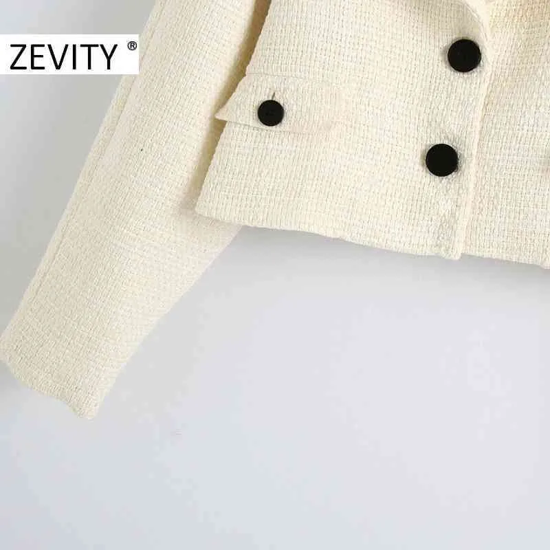 Kobiety Elegancki Solid Tweed Wełniany Płaszcz Kobiet Z Długim Rękawem Czarne Przyciski Znosić Płaszcze Casual Chic Kurtka Topy CT588 210420