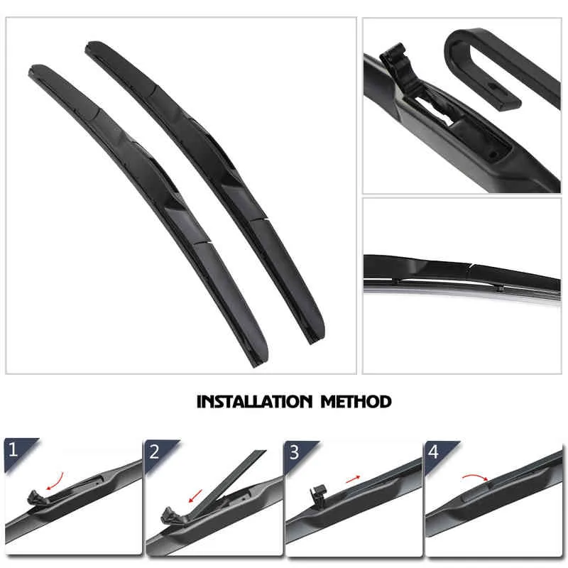 Автомобильные стеклоочистители Windscreen Windshield Wipers Blade Accessor Accessor для Nissan Qashqai J11 26 '' + 16 '' 2014-2021 Fit U Крюк