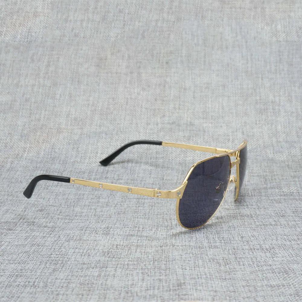 Occhiali da sole vintage Santos da uomo con doppio raggio ovale con rivetto occhiali da sole da donna club all'aperto con montatura in metallo Gafas Oculos Accessori1823112