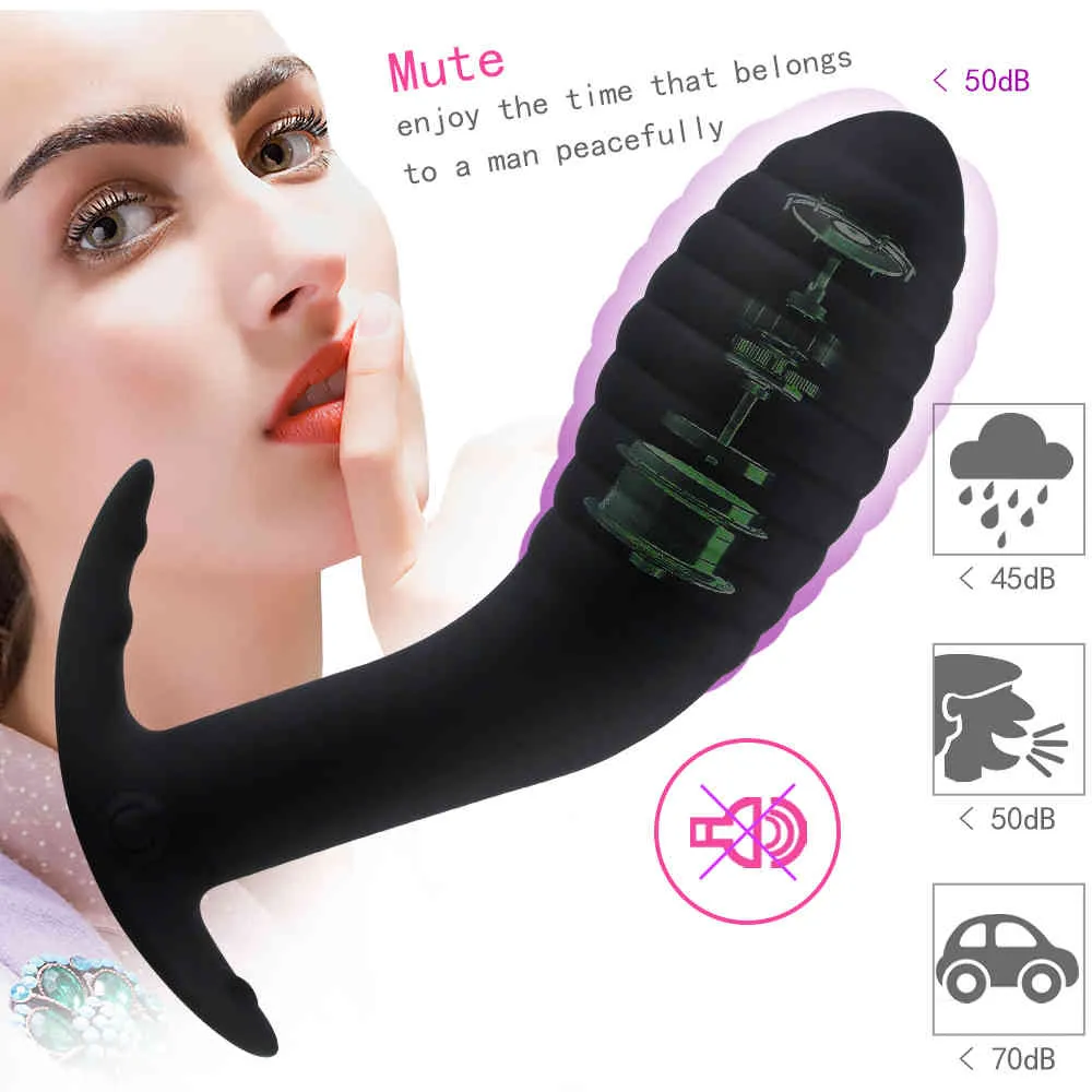 Yutong Remote Control Anal Vibrator Prostaat Massager Dildo Buttplug USB oplaad 10 Stimulatiepatroon Siliconen Anus Nature Toy6351606