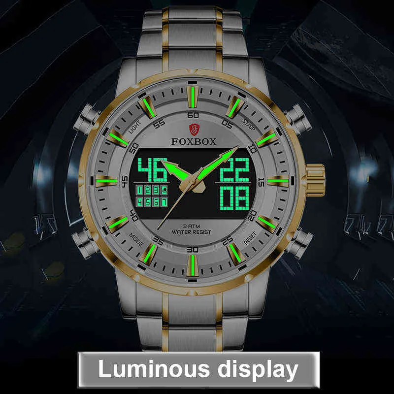 Lige Watches for Men Luxury Brand Sport Quartz Wristwatch Waterproof Military Digital Clock Steel Watch Relogio Masculino 220125214p