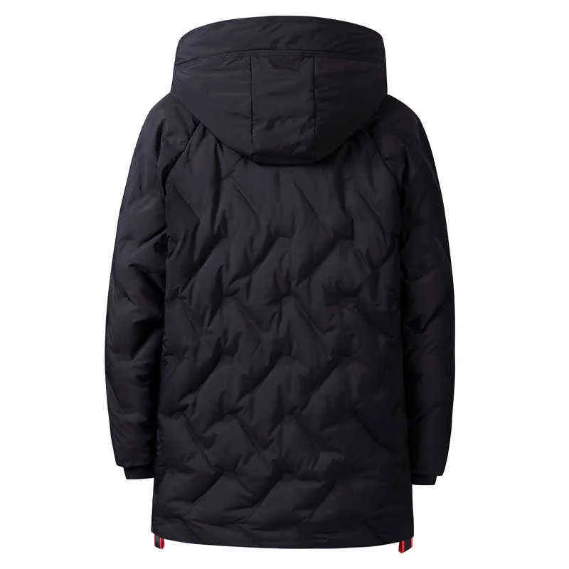 Varumärke Vinter 90% Vit Duck Down Jacket Män Long Parkas Högkvalitativa Hooded Warm Vattentät Coats för Black Outwear 211214