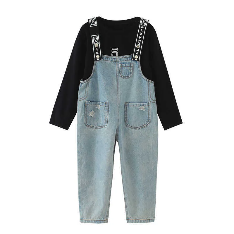 Spring Children Clothing sets girl for 6 8 9 10 12 ans Girls Tshirt Denim Sautpuise Automne Teen Kids Clothes Tracksuits x3420403