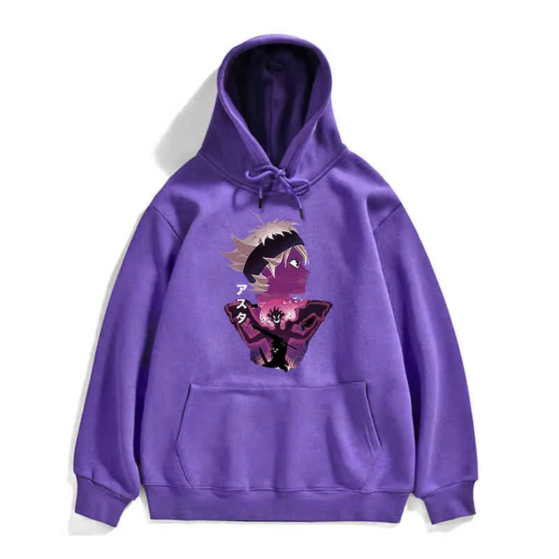 Hoodie Black Clover мультфильм печати Япония аниме мужские толстовки улицы известные бренд мужские толстовки флис моды пуловер для мужчин H1218