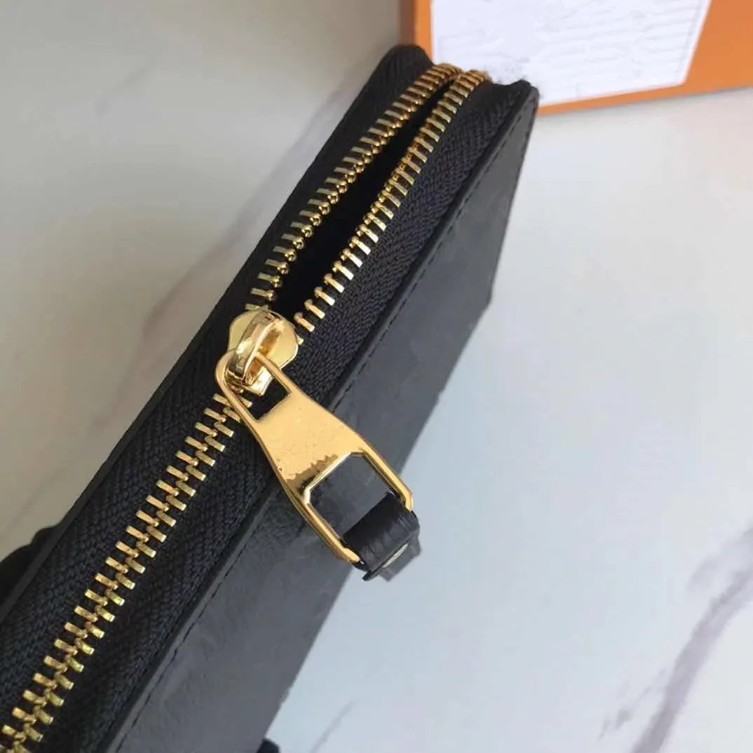 Empreinte zippy portfele kobiety długie portfele ulubione czarne torebki oryginalne skórzane torebki torebka Wysoka jakość242a