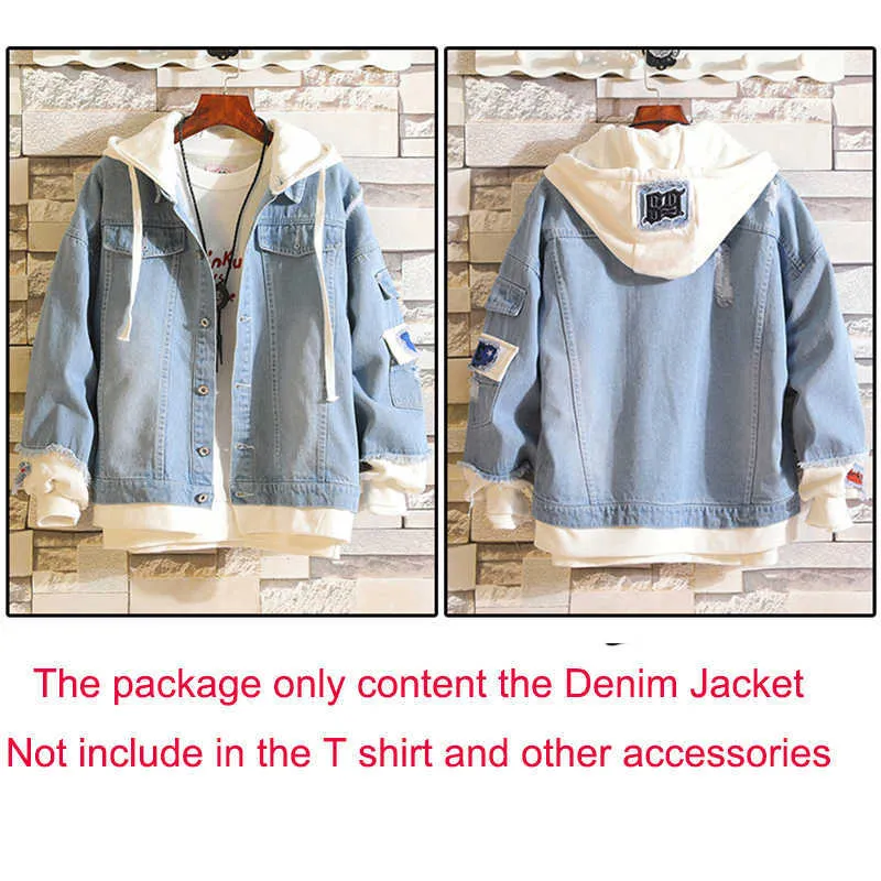 Anime Fullmetal Alchemist Costume Jean Jacket Edward Elric Cosplay Denim Adulto Autunno Primavera Capispalla con cappuccio Cappotto Y0903