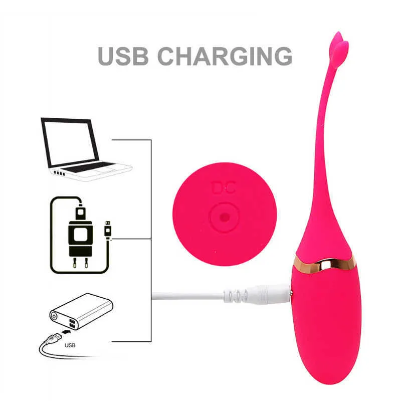 Charge Télécommande Sans Fil Vibrateur Vagin Ball Sex Toy Amour Oeuf G-Spot Vibration Masturbation Féminine Produit Adulte pour 18 P0818