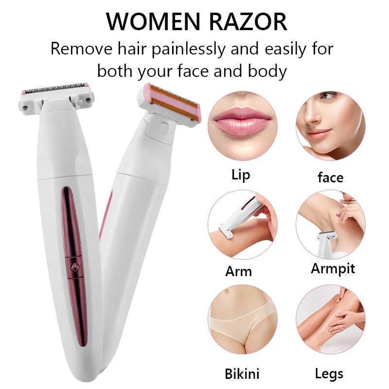 Rasoir électrique femme rasoir Machine femmes tondeuse à cheveux avec charge USB rasage sec humide pour jambes Bikini corps étanche S0826