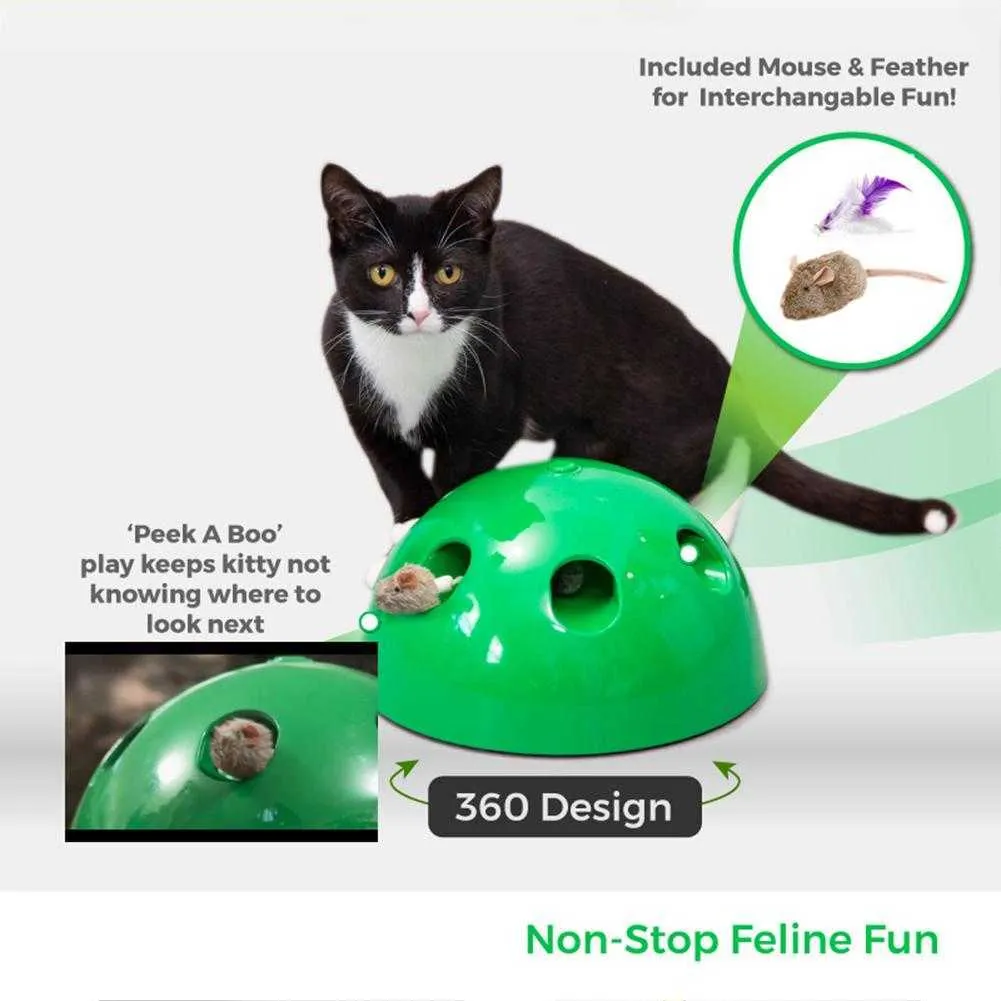 !! N Play Cat Toy Funny Automatique Smart Scratching Device Sharpen Claw Pop Play Training Fournitures pour animaux de compagnie 210929