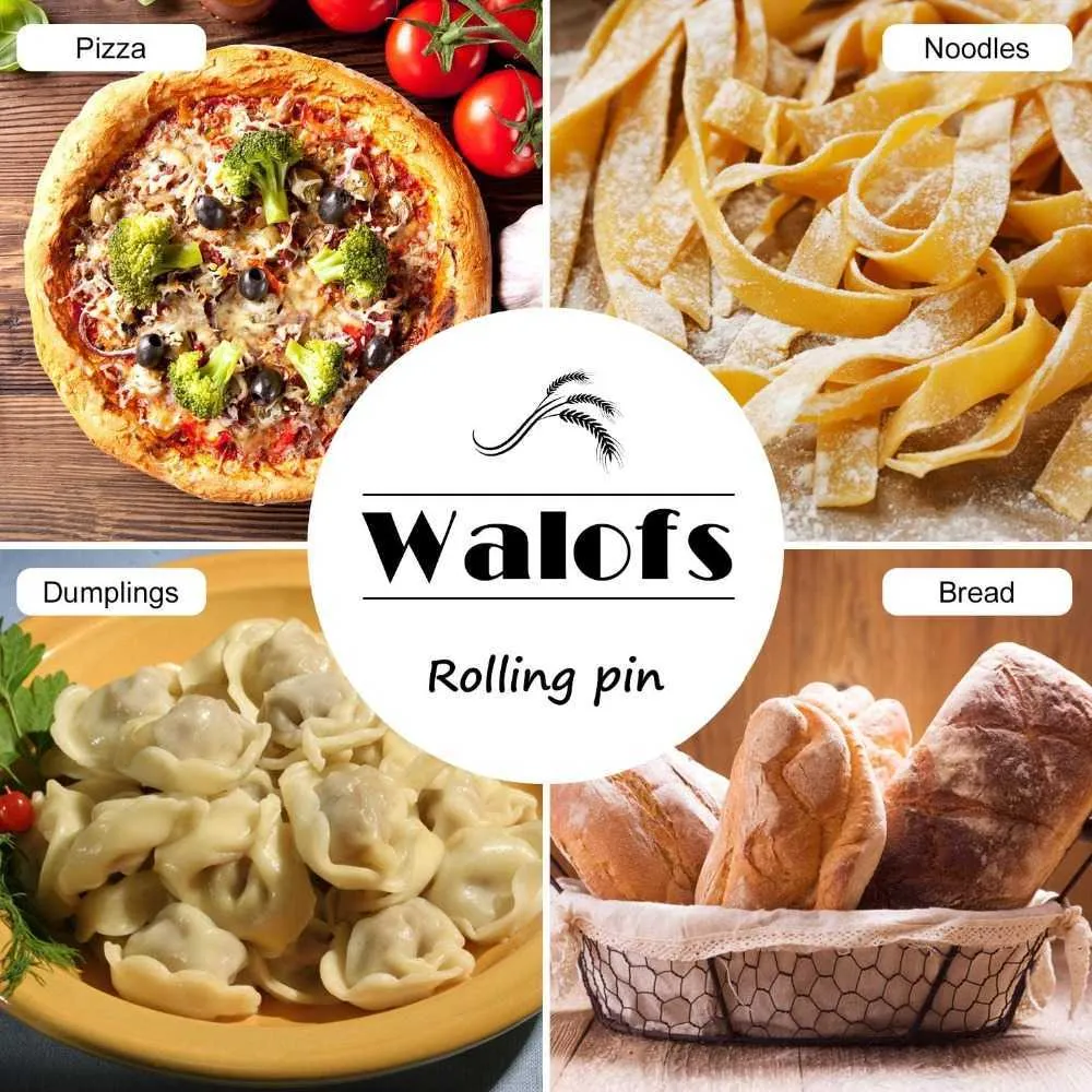 WALFOS 50CM French Rolling Pin Dough Roller For Baking Pizza Dough Noodles Pie And Cookie Beech Wood Rolling Pin Baking Tools 211008