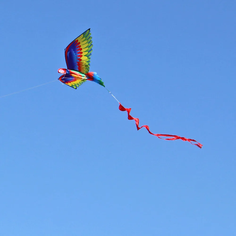 Cerf-volant perroquet 3d cerf-volant à ligne unique avec queue et poignée cerf-volant enfants cerf-volant oiseau volant en plein air adulte enfants jouet interactif2939238802
