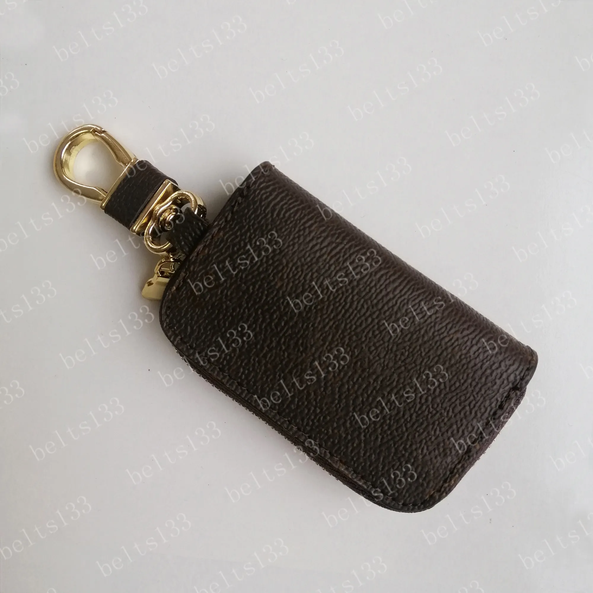 2022 Key Buckle Bag lovers Car Keychain Handmade Leather Keychains Fashion brown Man Woman Purse Bags Pendant Accessories#LQB01264T