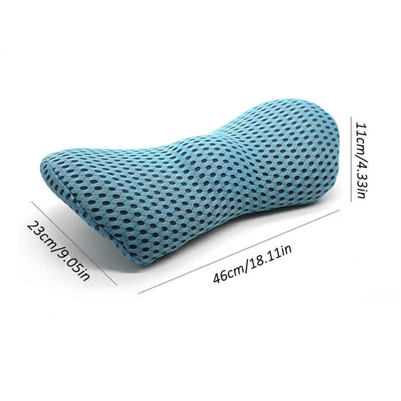 4D Mesh Bed Sleeping Lumbar Support Pillow for Side Sleepers Pregnancy Relieve Hip Tailbone Pain Sciatica Chair Car Back Cushion 210716