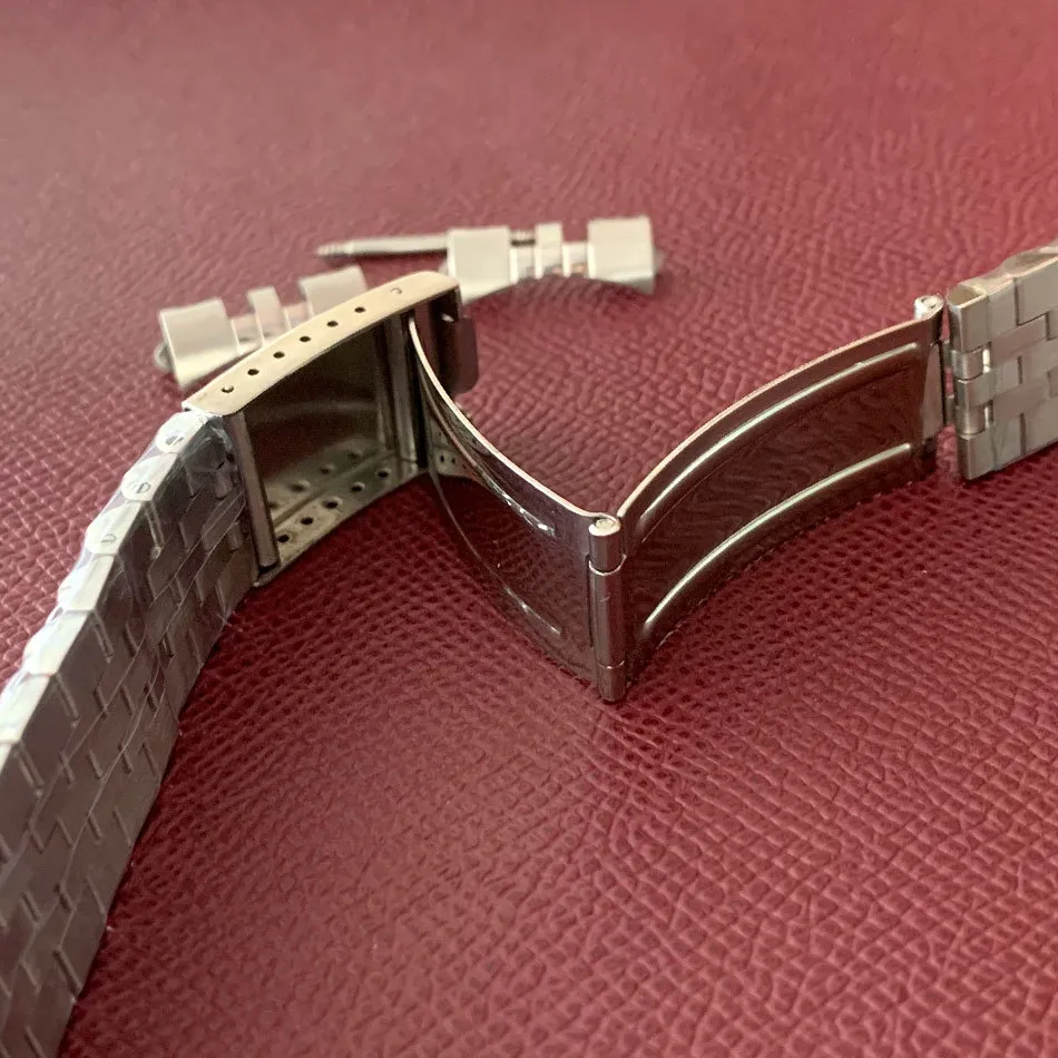 Accessori cinturini orologi modificati in acciaio inossidabile 316L cinque baht larghezza 20 mm lunghezza 22 mm fibbia pieghevole