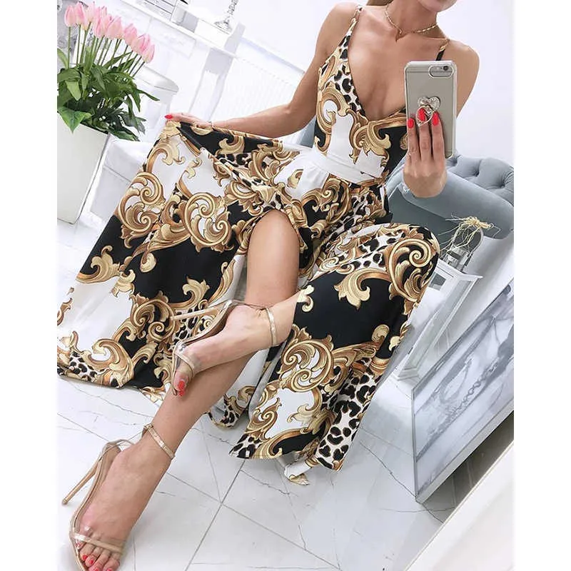 Fashion Slim Sheath Dress Vestidos Club Leopard Print V Neck Night Out Party Sexy Maxi Dress Y1006