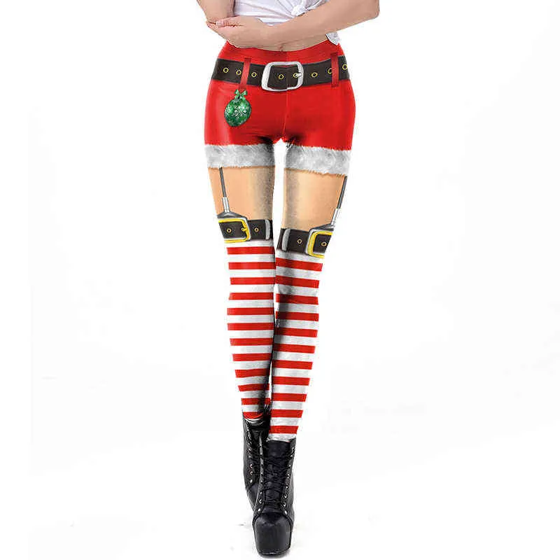 Leggings de Noël pour femmes St Patrick's Day Leggins 3D Imprimé Entraînement Stretch Pantalon Pantalon Skinny 211204