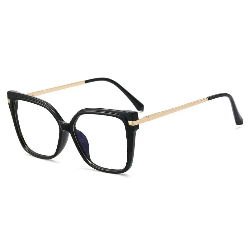 النظارات الشمسية للأزياء الأزياء الأزرق الأزرق نظارات 2022 Cat Eye Designer Ladies Eyeglasses Ponticible Frame UV400264T