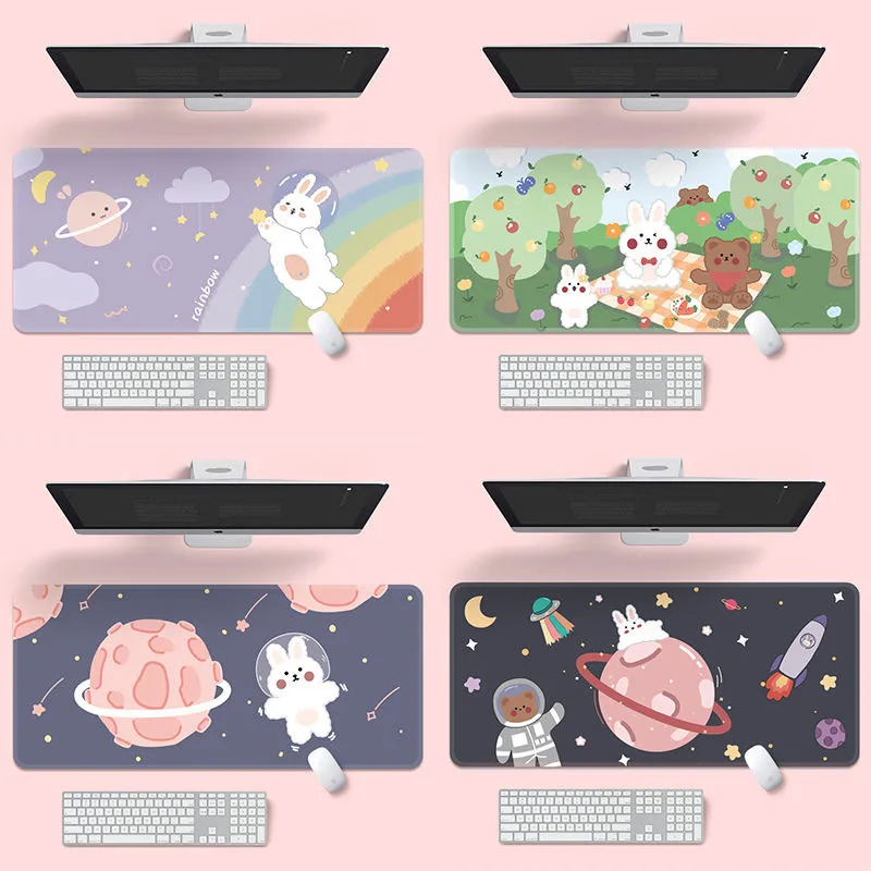 Cute Mouse Pad Super Creative INS Tide Large Game Computer Keyboard Office Long Table Mat Kawaii Desk Teen Girls Bedroom