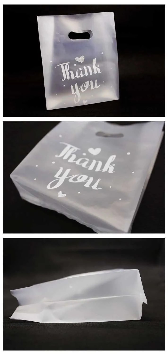 Thank you Plastic Gift Bags Plastic shopping bags Retail Bags Party Favor Bag 211026225J
