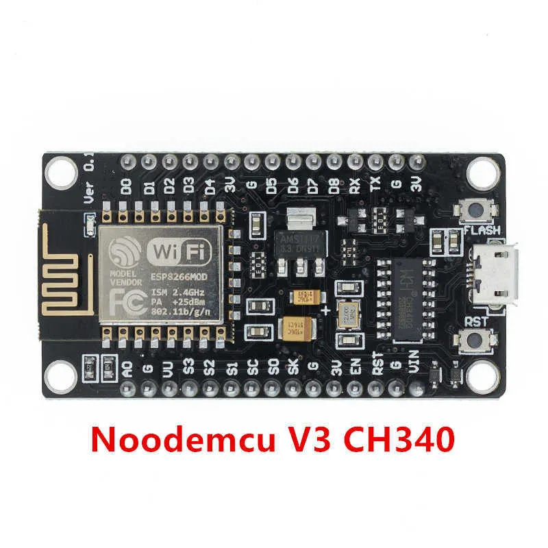 Drahtloses Modul CH340/CP2102 NodeMcu V3 V2 Lua WIFI Internet of Things Entwicklungsboard basierend auf ESP8266 ESP-12E mit PCB-Antenne
