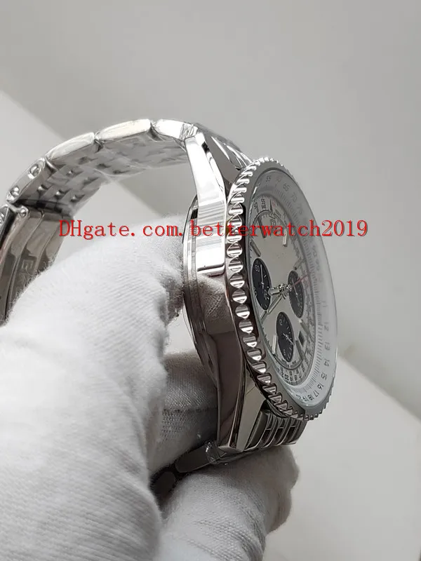 Мужские часы, 2 цвета, качественные часы 45 мм Navitimer AB031021 BF77 453A, хронограф, рабочий кварцевый складной нержавеющая сталь 202323B