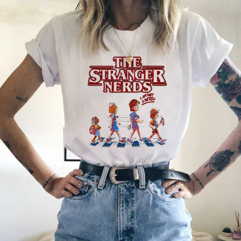 Stranger Things 3 T Shirt Harajuku Streetwear Donna Hip Hop T-shirt oversize Uomo Camisetas Manica corta Graphic Tees Kpop X0621