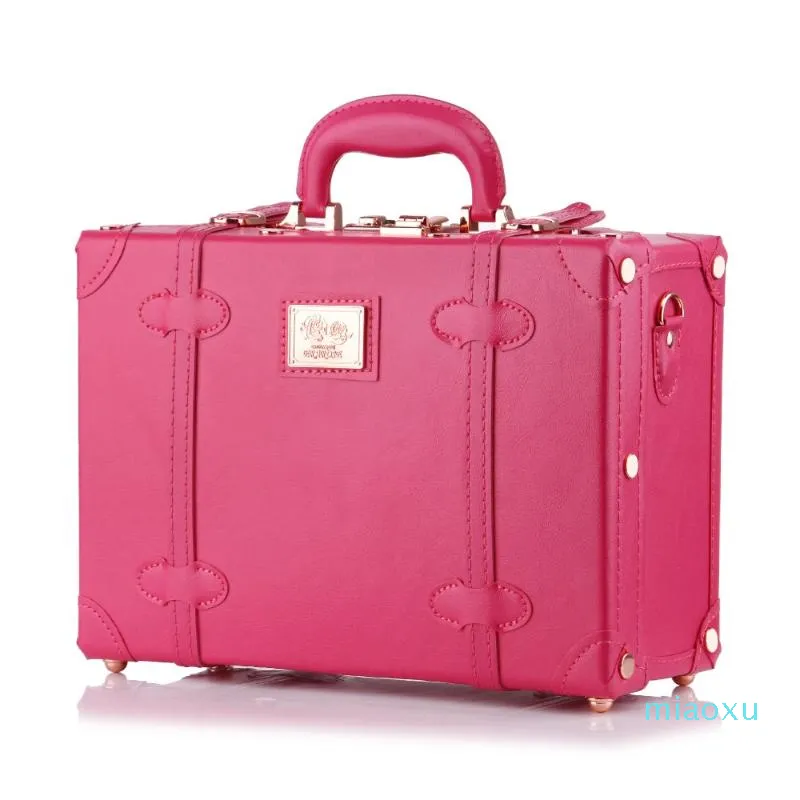 Malas 20/24/26 polegadas Rolando bagagem conjunto mulheres mala sobre rodas pu couro rosa moda retro trole cabine com roda girls300j