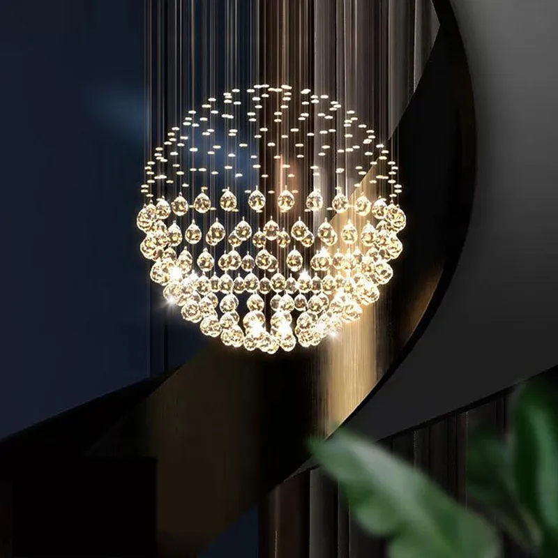 New Modern LED K9 Ball Crystal Chandeliers Crystal Pendant Light chandelier lights Chandelier Clear Ball Ceiling Light4006858240Q