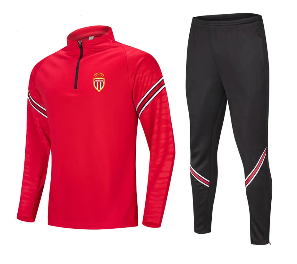 Nouvelle Association Sportive de Monaco Football Formation Survêtements Pour Hommes Veste De Jogging Ensembles Courir Sport Porter Football Accueil K2756