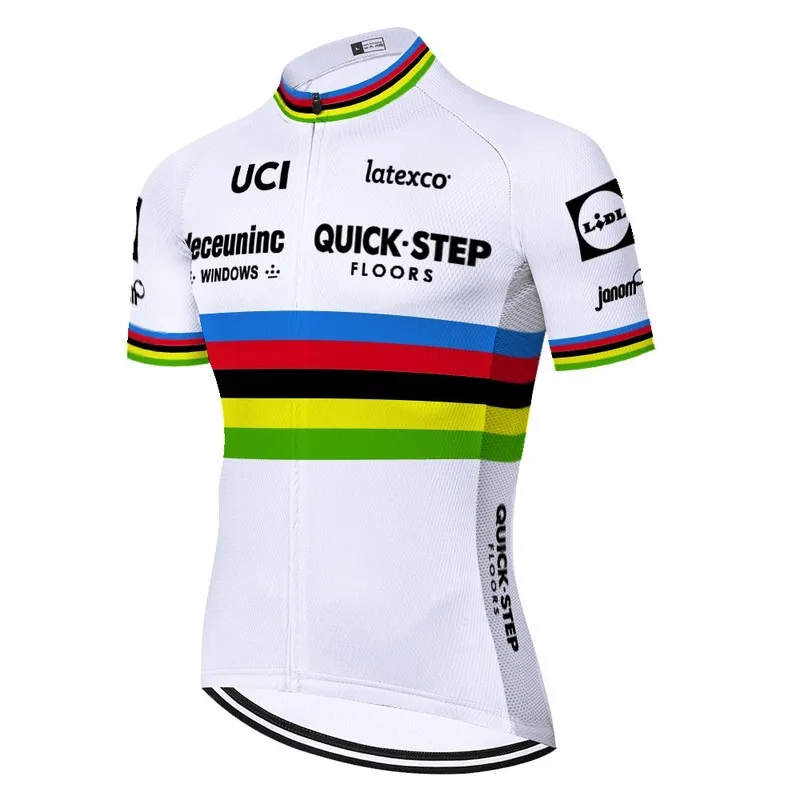2021 Team Quick Step Cycling Jersey Summer Short Sleeve Mtb Bike Cycling Clothing Maillot Cyclisme Homme Racing Bicycle Clothes289r