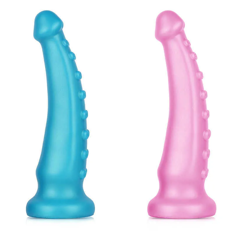 Silicone liquido Tentacolo Dildo anale Super Soft Butt Plug Ano Espansione della vagina Massaggiatore della prostata Giocattoli del sesso donne Uomini Coppie X0503