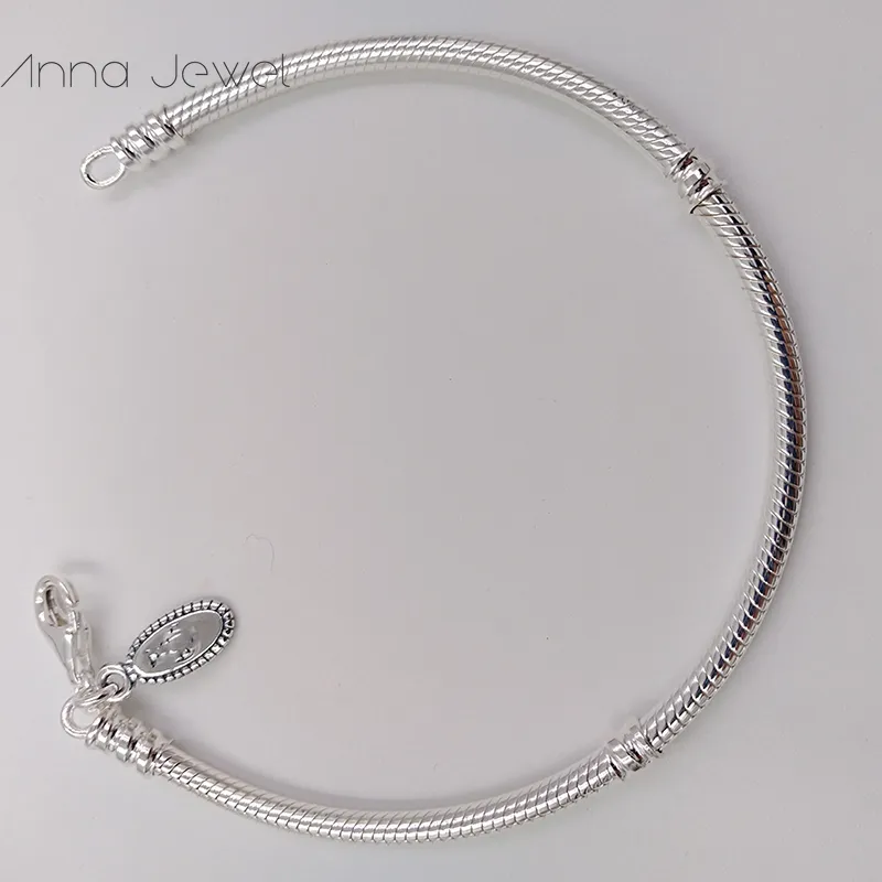 1 stks Drop Verzending Sieraden 925 Sterling Zilveren Armbanden Dames Snake Chain Charm Beads Sets voor Pandora met Logo Ale Bangle Kinderen Verjaardagscadeau 590728