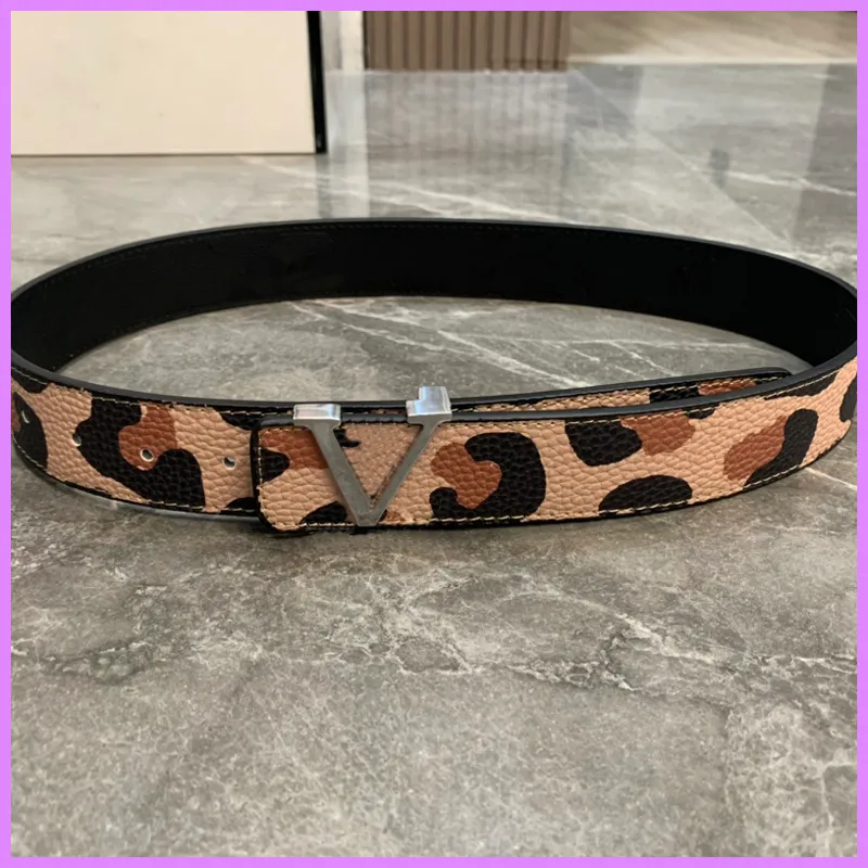 Nouveau léopard à imprimé ceinture mode femme ceinture concepteur pour hommes