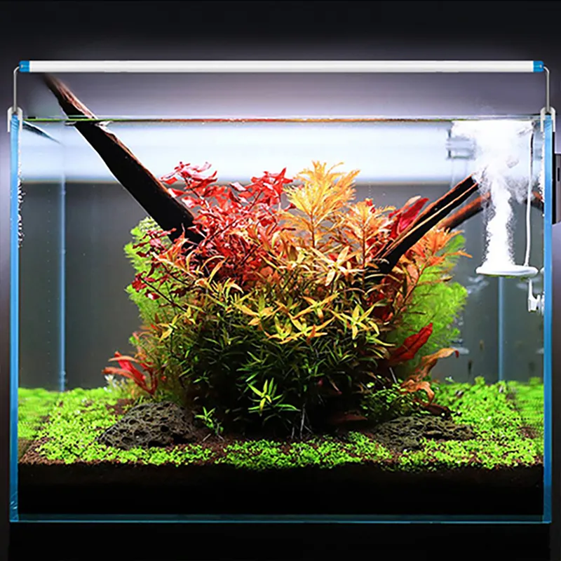 Aquarium barre lumineuse LED Fish Tank sur lampe plante éclairage croissant paysage aquatique décor 18-58cm accessoires extensibles 220210
