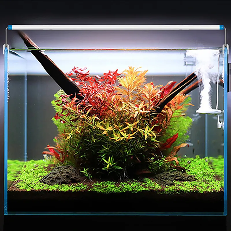 Aquarium Light Bar LED Fish Tank on Lamp Plant Growing Lighting Aquatic Landscape Decor 18-58cm Extensible Accessories 220210