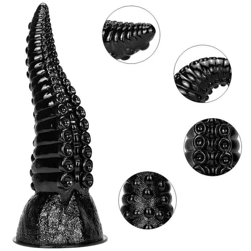 14 3 81Inch Super Enorme Octopus Dildo Anale Kralen Butt Plug Prostaat Massage Vagina Uitbreiding Anus Dilatator Sex Toys voor Man207d