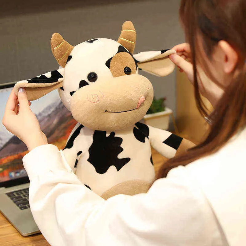 30-65CM carino bovino giocattoli di peluche kawaii simulazione latte di mucca peluche bambola farcito morbido cuscino bambini regali di compleanno bambini