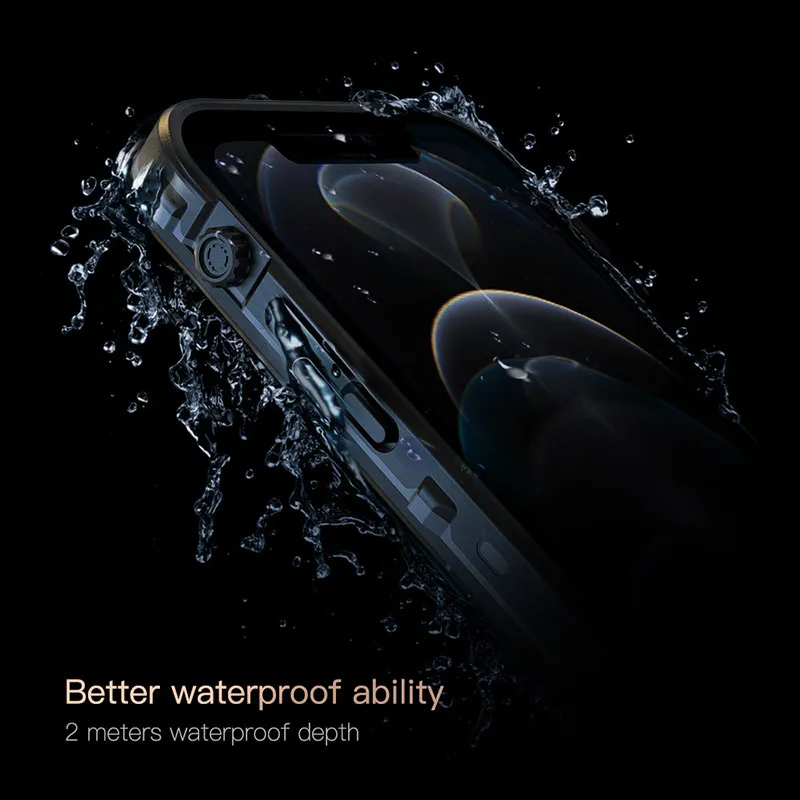 IP68 Real À Prova D 'Água 12 12 Mini 11 x 10 XR XS Max Limpar Telefone Prova de Água de Tema Subaquática