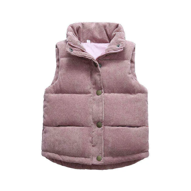 Automne filles gilet chaud hiver garçons épaissir gilet enfants vêtements d'extérieur enfants adolescents vestes en coton pour 3-10 ans 211203