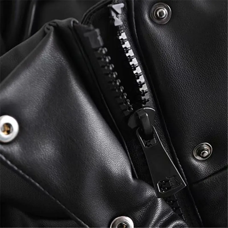 Casual Woman Black Loose Leather Warm Vest Spring Fashion Ladies Oversized Ärmlös Outwear Kvinna Cool Pu Tank 210515