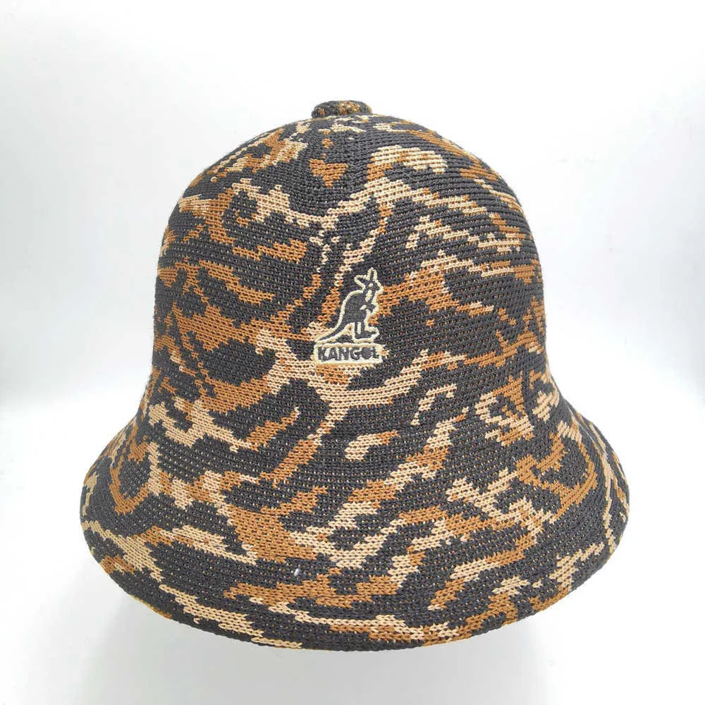 Kangoeroe Vissershoed Mannen en Vrouwen Kangol Nieuw Luipaardpatroon Tijger Koepel Wastafel Kikker Designer Q0703248V