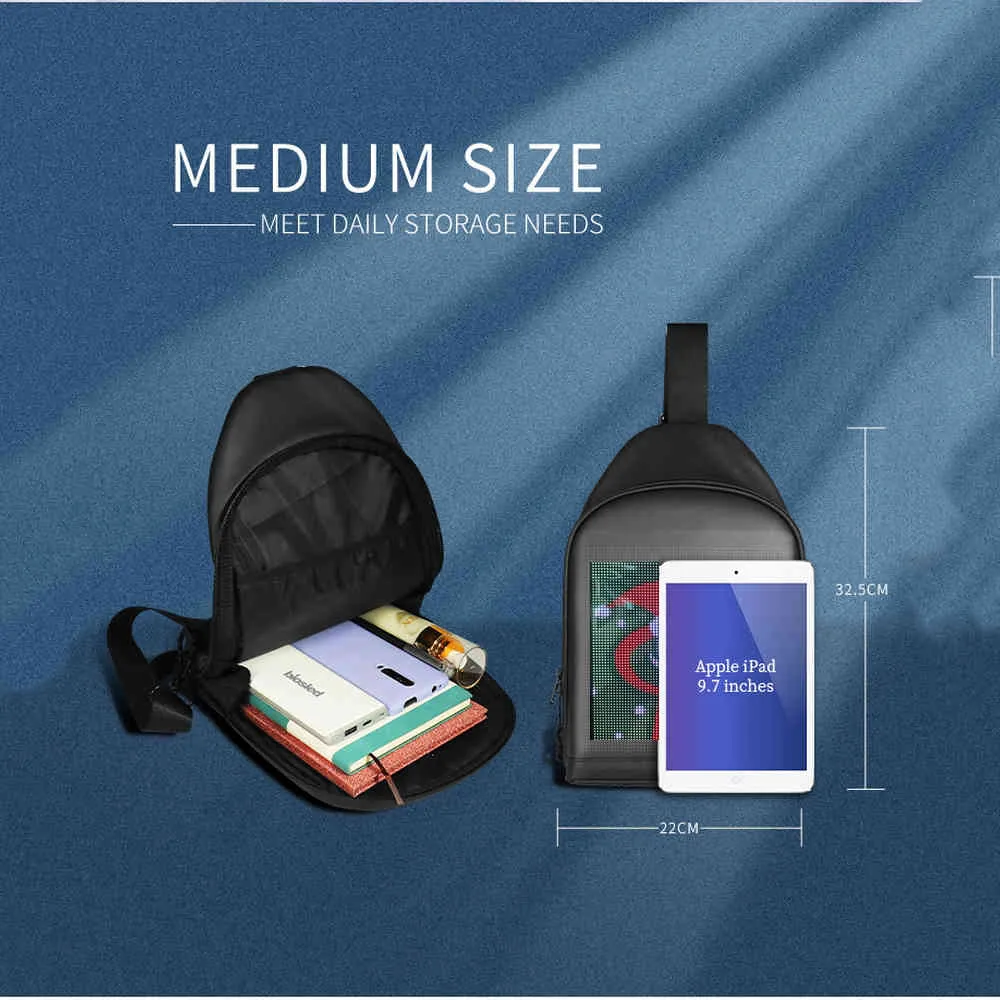 LED advertising bag urban dynamic walking backpack mobile power supply waterproof WiFi application TPU9564840