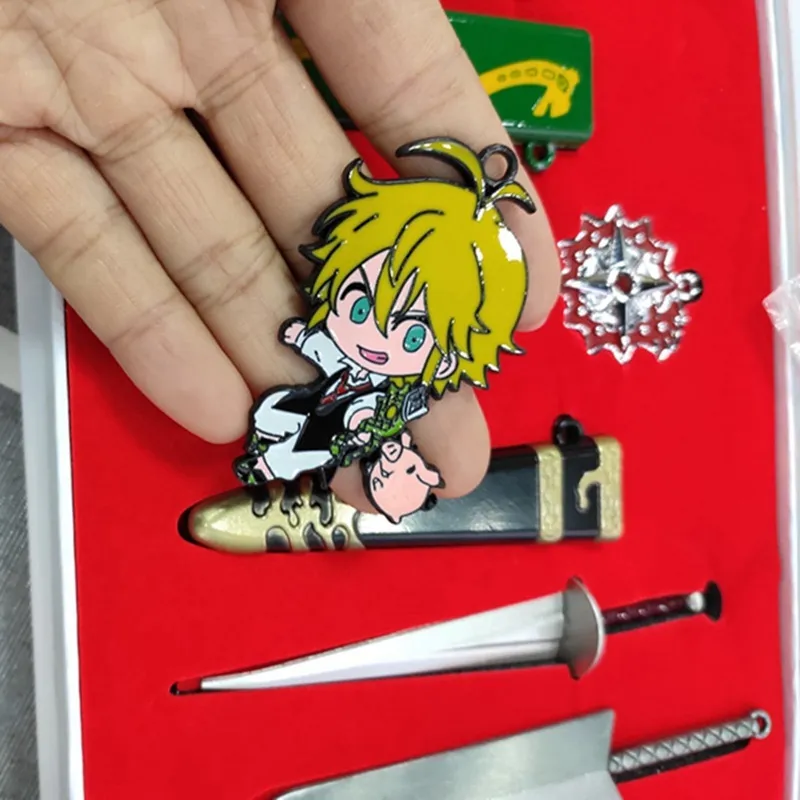 / Japon Nanatsu no Taizai Dragon's Sin of Wrath Sword Porte-clés Anime Les Sept Péchés Capitaux Escanor Axe Porte-clés Holder2832