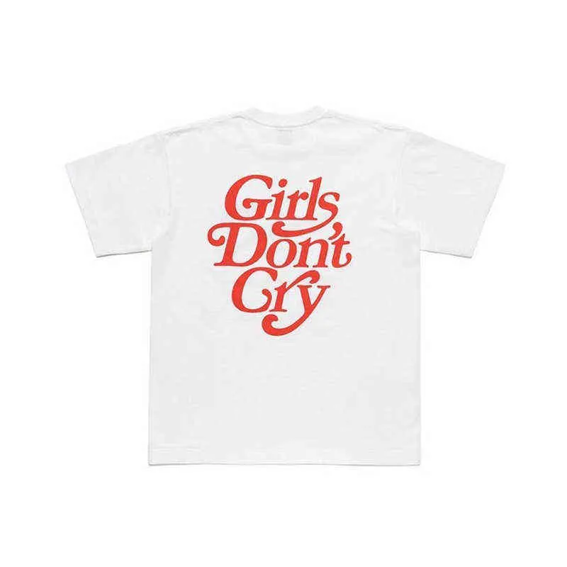 Girls Dont Cry Människotillverkad T-shirt Herr Kvinnor Bomull Bästa kvalitet Svart Vit Bokstavstryck Casual T-shirts Toppar T-shirt G1222