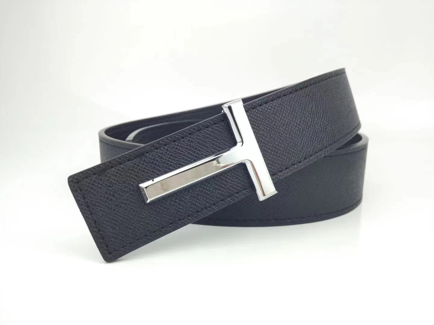 2021 designer men's and women's belts T letter buckle high quality leather 3.8CM model without box