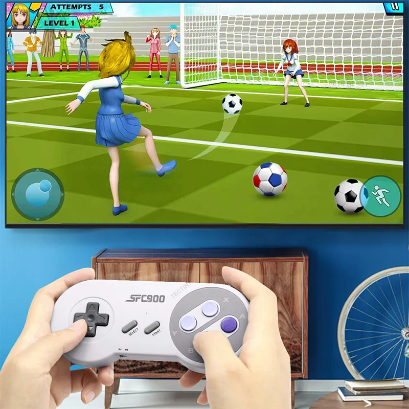 Retro Oyun Konsolu Mini Video Konsolu Kablosuz Oyun Denetleyicisi ile 900+ HD Kablosuz Oyun Denetleyicisi Çift Oyuncular
