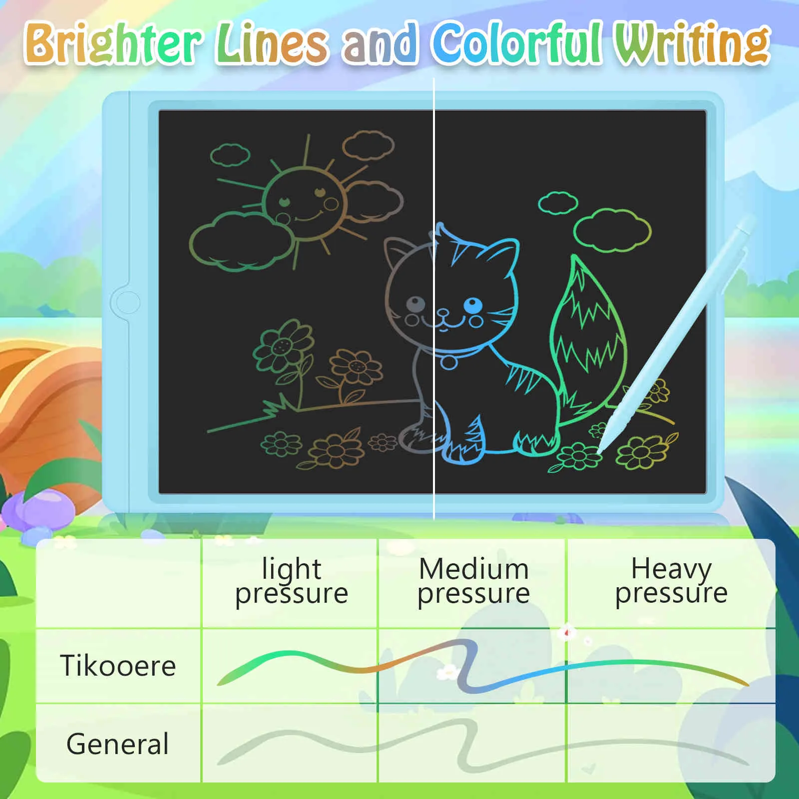 13.5 pouces LCD Tablette Tablette Digital Electronic Tableau de dessin Doodle Pad avec stylet cadeau cadeau enfants