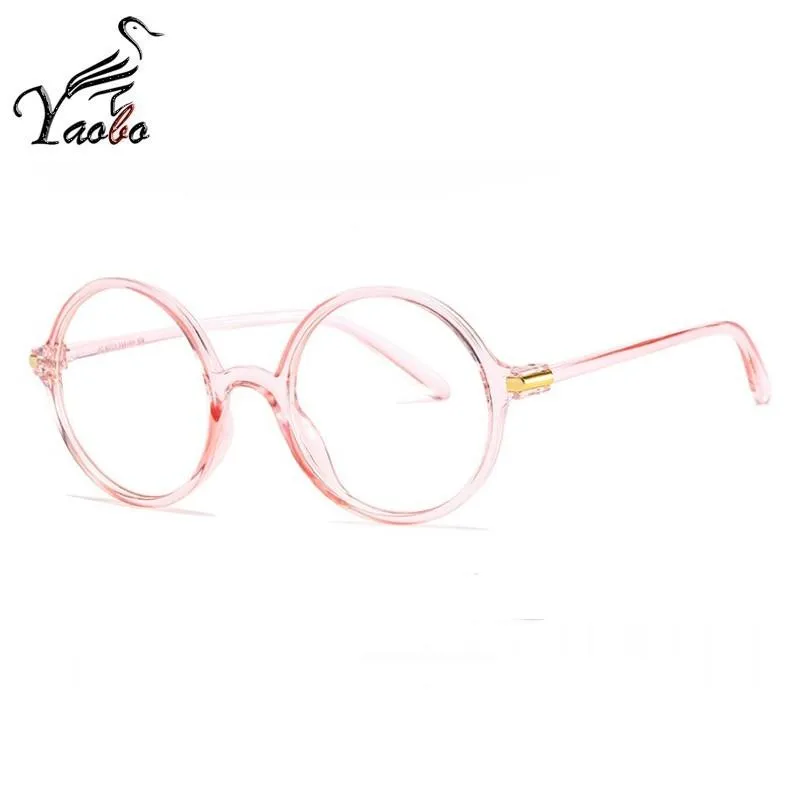 Mode zonnebrillen frames oversized round glazen Koreaanse stijl zwarte spektakel dames vintage bril clear heren oculos de 215p